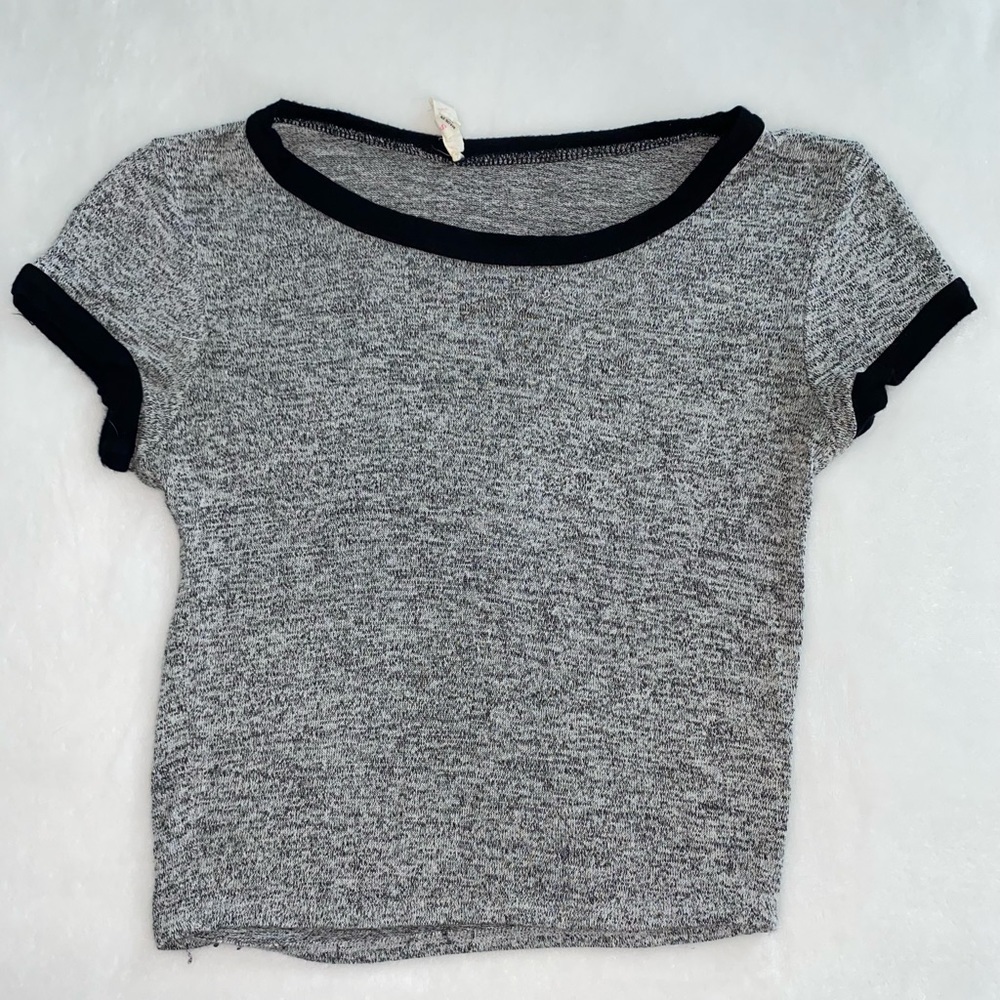 A’GACI Woman’s Black & Grey Crop Top